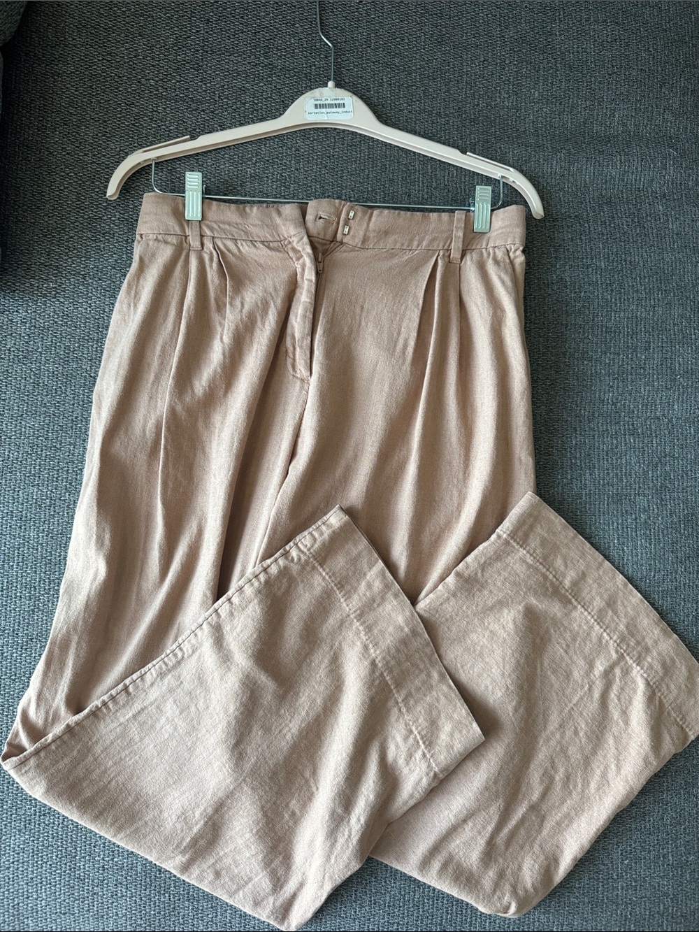 Abercrombie Curve Love Linen Blend Wide Leg Pants